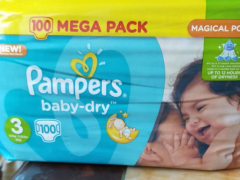 3号pampers 尿包，10欧一包，100片。一共有4包。