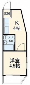 蕨東口徒歩12分、自家1K公寓出租