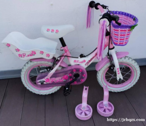 出售二手小孩自行车  自行车规格 颜色：白色、粉红色