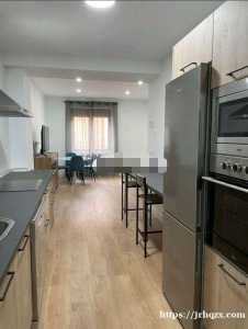 1号线Aluche地铁站 __-2室1卫美式客厅整租，65平可用面积，4楼朝外带电梯，全新装修，离a