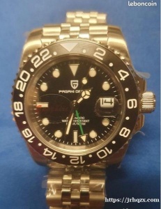出售一只Pagani GMT黑色手表  39 mm - 42 mm，防水 100m,不锈钢蓝宝石水晶