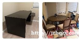 茶记桌，餐桌配5凳子，电脑桌，打包一起出$250. 电话916-61234-81