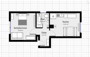 Oberhausen 欧堡豪森主火车站附近有住房一套，40平米左右，拎包入住，月租550欧