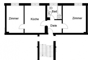 Köln 51103 好房出租WG一间房子ca.22平方，离市中心10分钟内到达步行街，随时可以入住