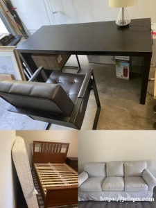 搬家转让：1.5米实木床+硬厚记忆棉床垫+床头柜、9成新（原宜家购买$500）$ 160