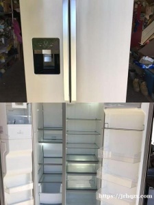 Whirlpool 不锈钢双开门冰箱，两年多新．看起来全新，非常干净