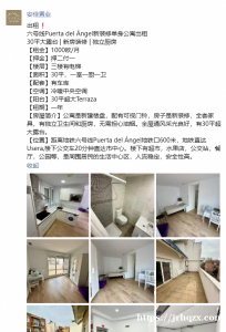 非隔断房|一室一厨一卫一车库 马德里六号线Puerta del Ángel新装修单身公寓出租