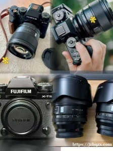 出一台富士XT5，黑色！ 配两支大光圈定焦-唯卓仕27-1.2和75-1.2 镜头 相机95新