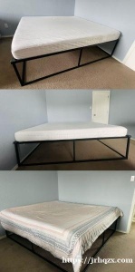 出闲置King size 床架和床垫9成新 随时可取 ＄80