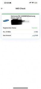 出一台闲置三星A26 5G 6+128的 双长 成色新 带两个手机壳 手机流畅 已上禾兑