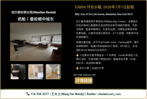 纽约曼哈顿中城明亮Condo统舱公寓出租